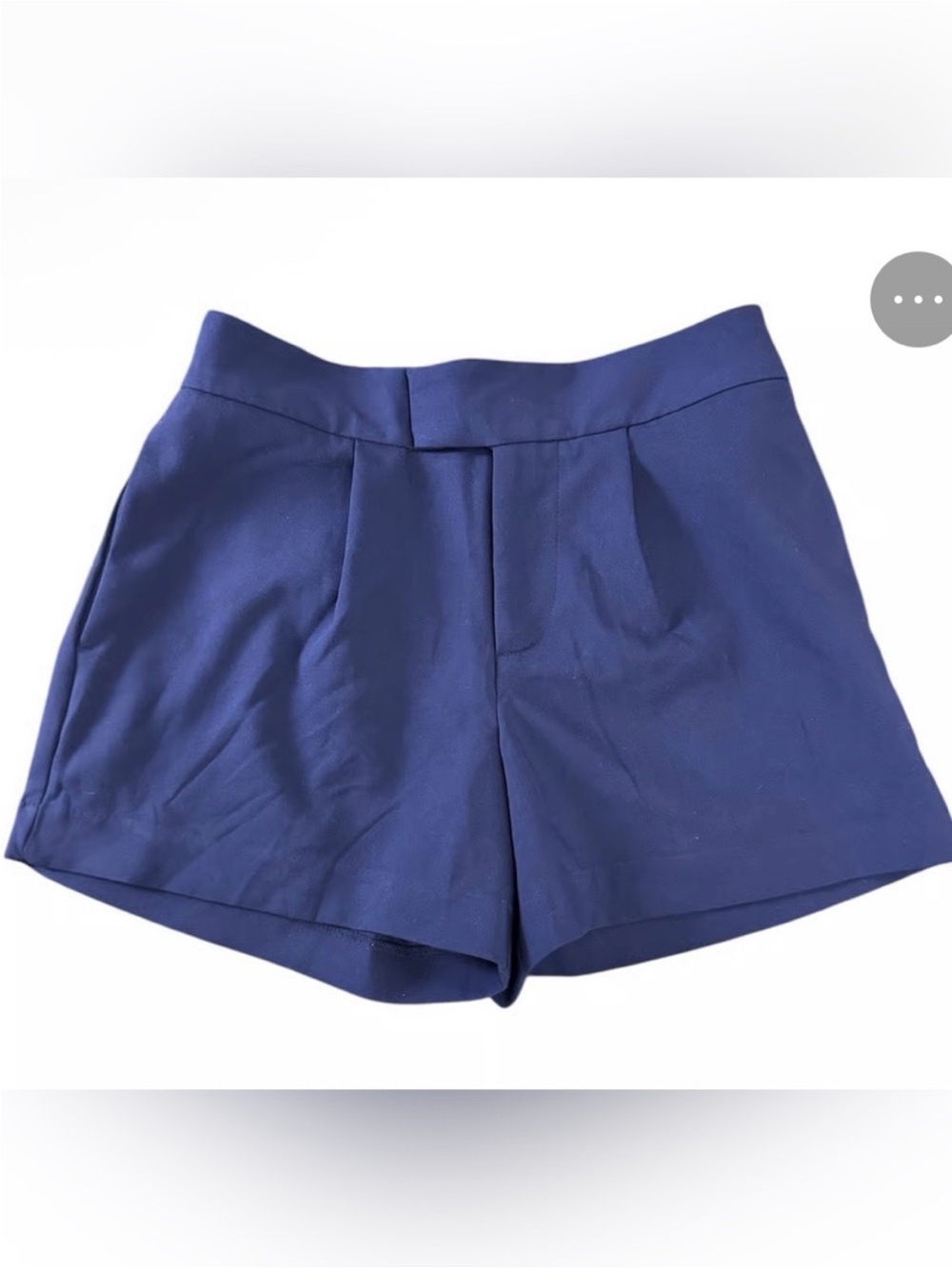 a new day Dark Blue High-Waist Pleated Dress Shorts